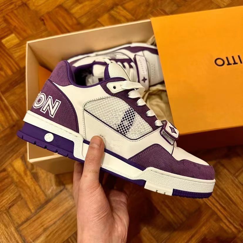 designer shoe men woman Logo Embossed Trainer Sneaker Luxury sneaker trainer casual shoes triple white pink sky blue black green low mens sneakers women trainers