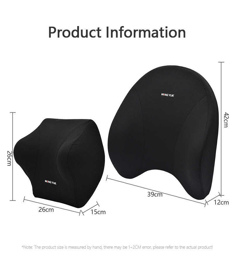 New Headrest Universal Soft Neck Pillows Cushion Car Memory Foam Lumbar Pillow Back Support