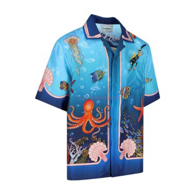 Casa Designer Fashion Clothing Shirts Tracksuits the Correct Version of Ice 23sscasablanca Style Marine Organism Trend Label Men's Women's Loose Short Sleeves, Shipping fee
Casa Designer Fashion Clothing Shirts Tracksuits the Correct Version of Ice 23sscasablanca Style Marine Organism Trend Label Men's Women's Loose Short Sleeves, Shipping fee