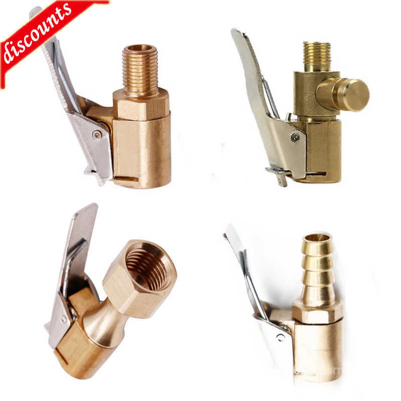 New Tire Air Chuck Iator Connector Clip-on Adapter Car Brass 8mm Tyre Wheel Vae For Iatable Pump Dropship