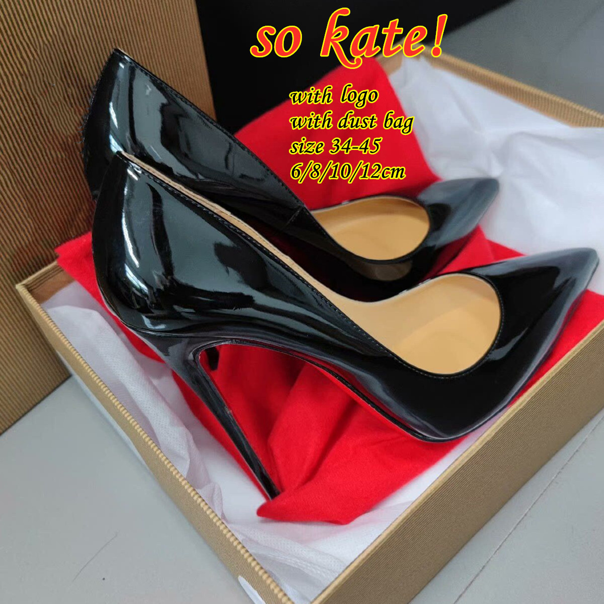 Designer Women High Heels Shoes Red Shiny Bottoms 8cm 10cm 12cm Pointed Toe Nude Black Patent Leather Lady Wedding Shoes Dust Bag size34-45, Black shiny
Designer Women High Heels Shoes Red Shiny Bottoms 8cm 10cm 12cm Pointed Toe Nude Black Patent Leather Lady Wedding Shoes Dust Bag size34-45, Black shiny