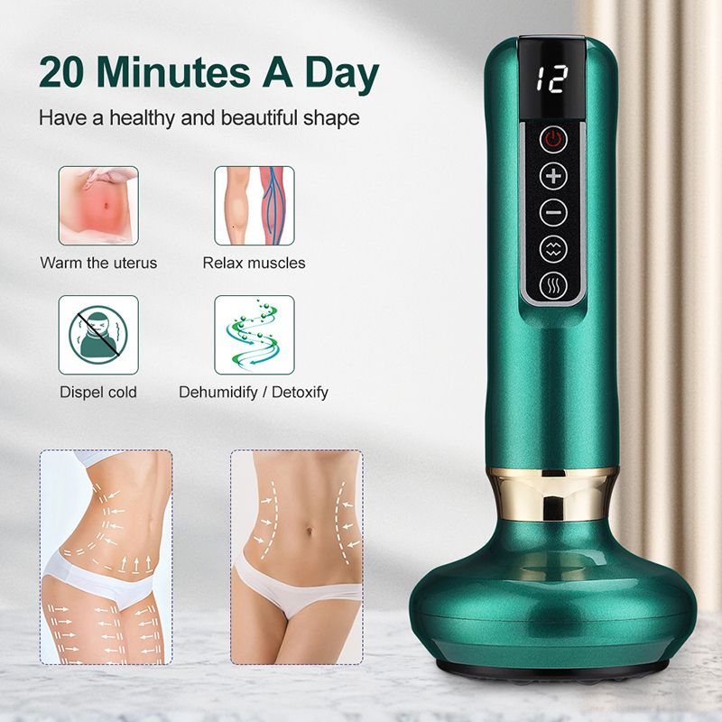 Back Massager Electric Vacuum Cupping Massage Body Cups Anti-Cellulite Therapy Massager for Body Electric Guasha Scraping Fat Burning Slimming 230701