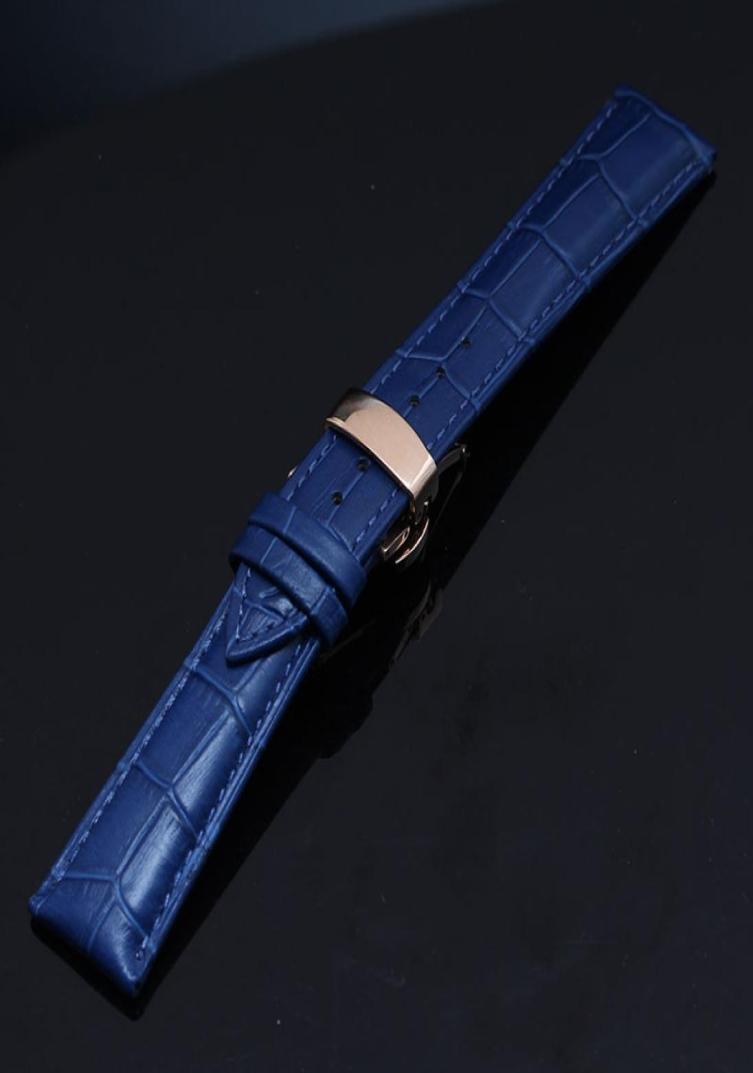 Genuine Leather Cowhhide SKIN Watchband Dark Blue with rosegold butterfly buckle deployment 16mm 18mm 20mm 22mm watchbands fashion7324459 
Genuine Leather Cowhhide SKIN Watchband Dark Blue with rosegold butterfly buckle deployment 16mm 18mm 20mm 22mm watchbands fashion7324459
