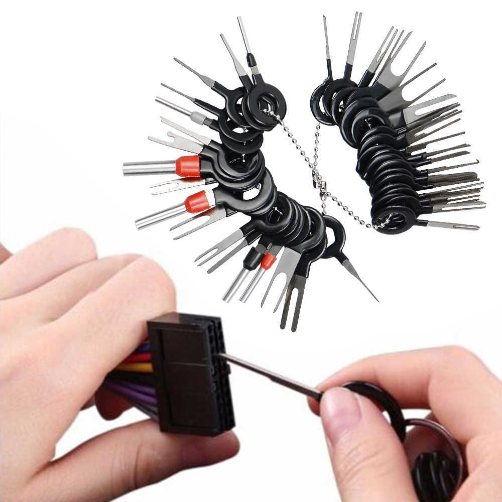 New 11/18/26Pcs Car Terminal Removal Repair Tools Electrical Wiring Crimp Connector Pin Extractor Kit Keys Automotive Plug Pullers