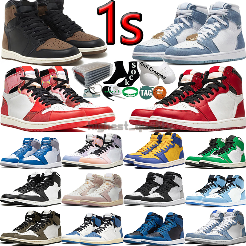 High 1 1s Men Basketball Shoes for Women Skyline Mocha Lucky Green University Blue Ture UNC Toe Bred Black White Cement Chicago Mens Womens Trainers Sports Sneakers, Color-1
High 1 1s Men Basketball Shoes for Women Skyline Mocha Lucky Green University Blue Ture UNC Toe Bred Black White Cement Chicago Mens Womens Trainers Sports Sneakers, Color-1