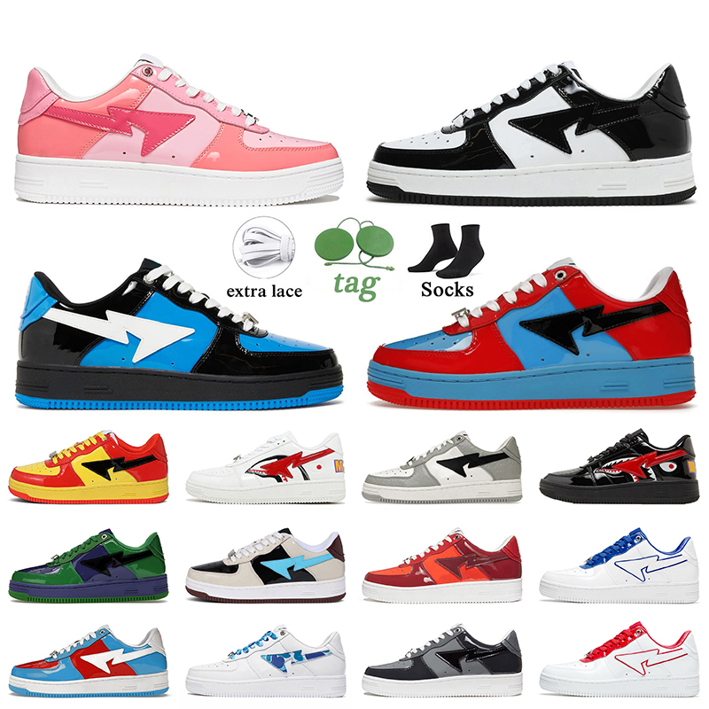 

2023 With Socks Designer Casual Shoes SK8 Sta Women Mens Fashion Flat Sports Shoe Color Camo Combo Pink Black Grey Orange White Blue ABC Red Platform Sneakers Trainers, C64 m1 pink suede 36-45