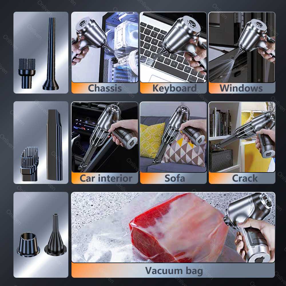 New 95000PA Vacuum 1 Powerful Cleaning hine Car Accessories Home Auto Robot Wireless Cleaner Appliance Strong Suction