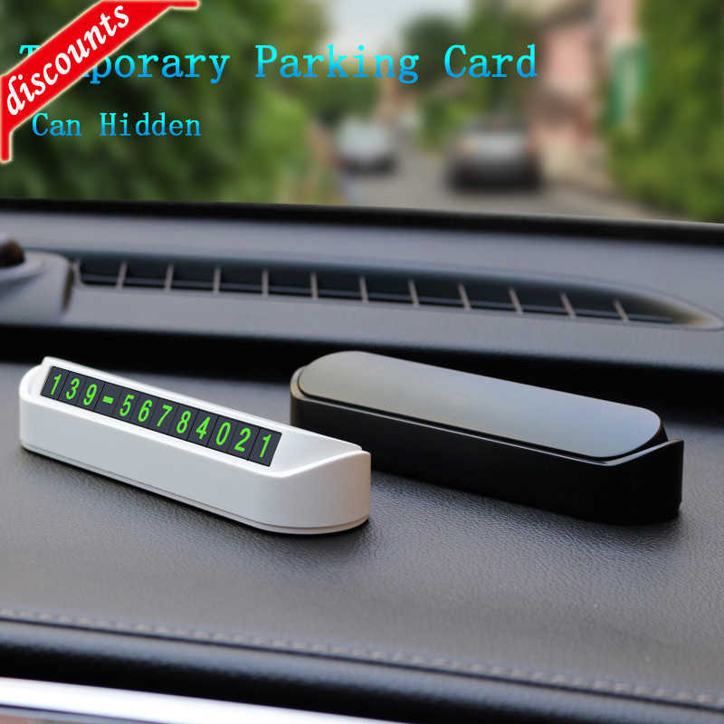 New Temporary Parking Phone Card Plate Telephone Number Car Park Stop Automobile Accessories Car-styling 13x2.5cm