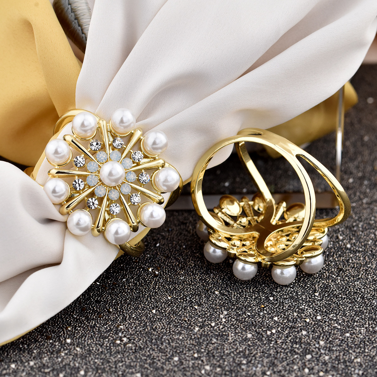 Multi-style Scarf Accessories Woolen Coat Buckle Belt Buckle Version Rose Large Bead Silk Scarf Buckle Ring Square Scarf Clip