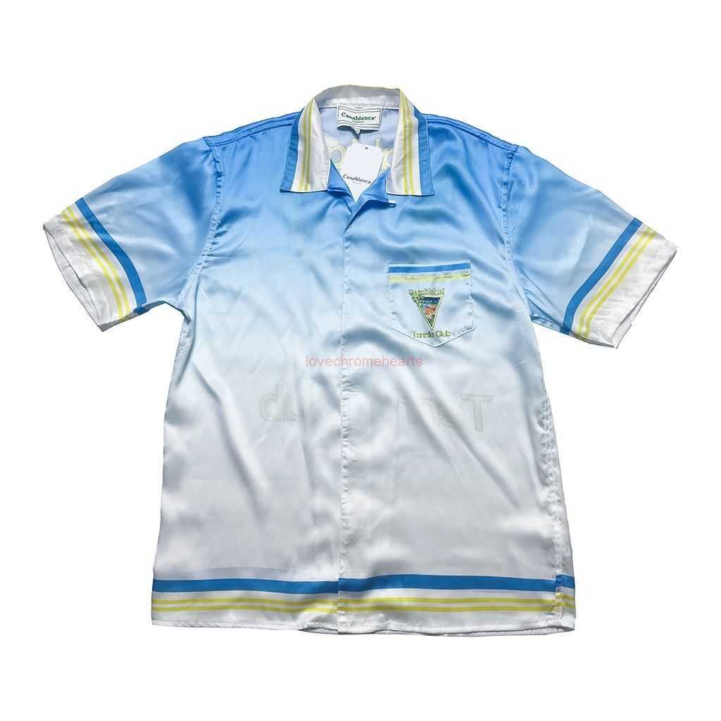 Casa Designer Fashion Clothing Shirts Tracksuits Casablanca Moroccan Blue Gradient Tennis Court Hawaiian Couple Versatile Short Sleeve Shirts Silk, Beige
Casa Designer Fashion Clothing Shirts Tracksuits Casablanca Moroccan Blue Gradient Tennis Court Hawaiian Couple Versatile Short Sleeve Shirts Silk, Beige
