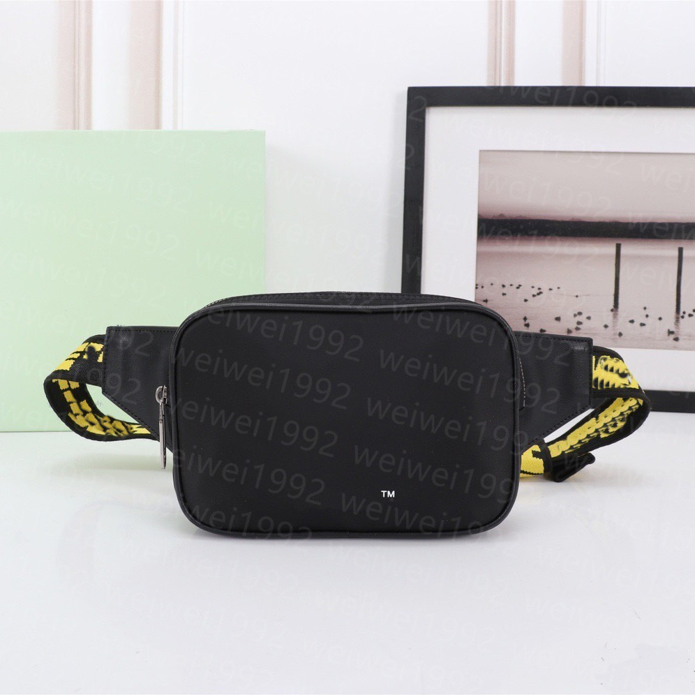23 Brand MINI Men off Yellow canvas belt high white Shoulder Bag camera bag waist bags multi purpose satchel Shoulder Bag Messenger women