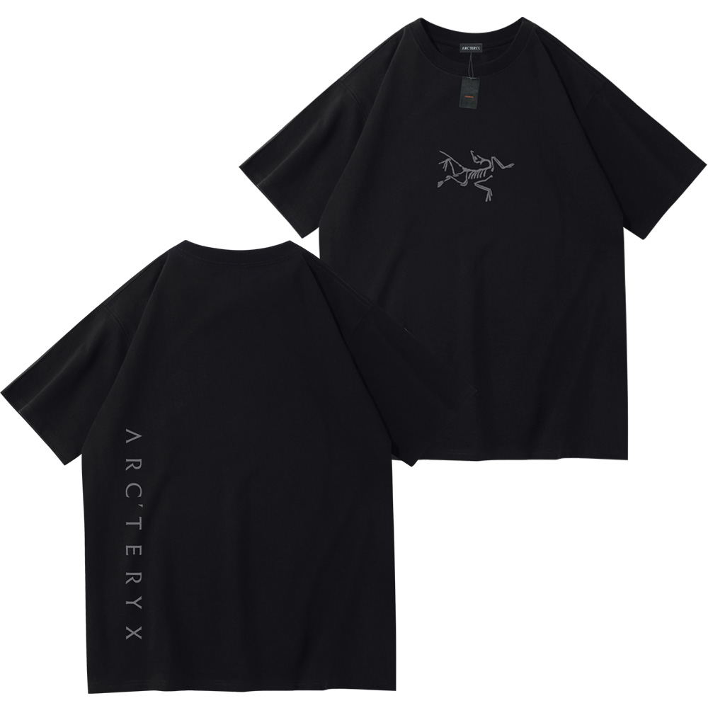 

New ARC'TERYX T shirt simple letter logo loose short sleeved White Black green ARCTERYX T-shirt DX 032, Army green