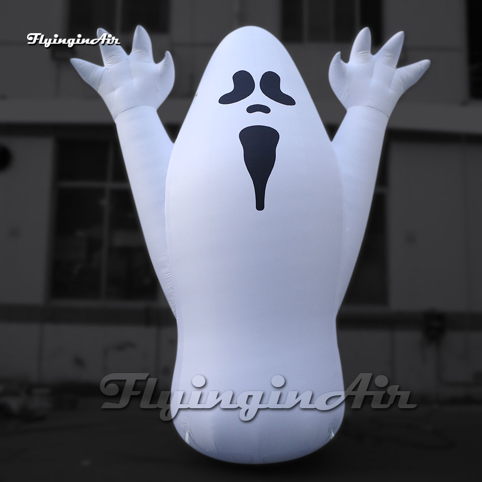 Scary Large White Inflatable Ghost Balloon Halloween Character Air Blow Up Spirit For Yard Decoration