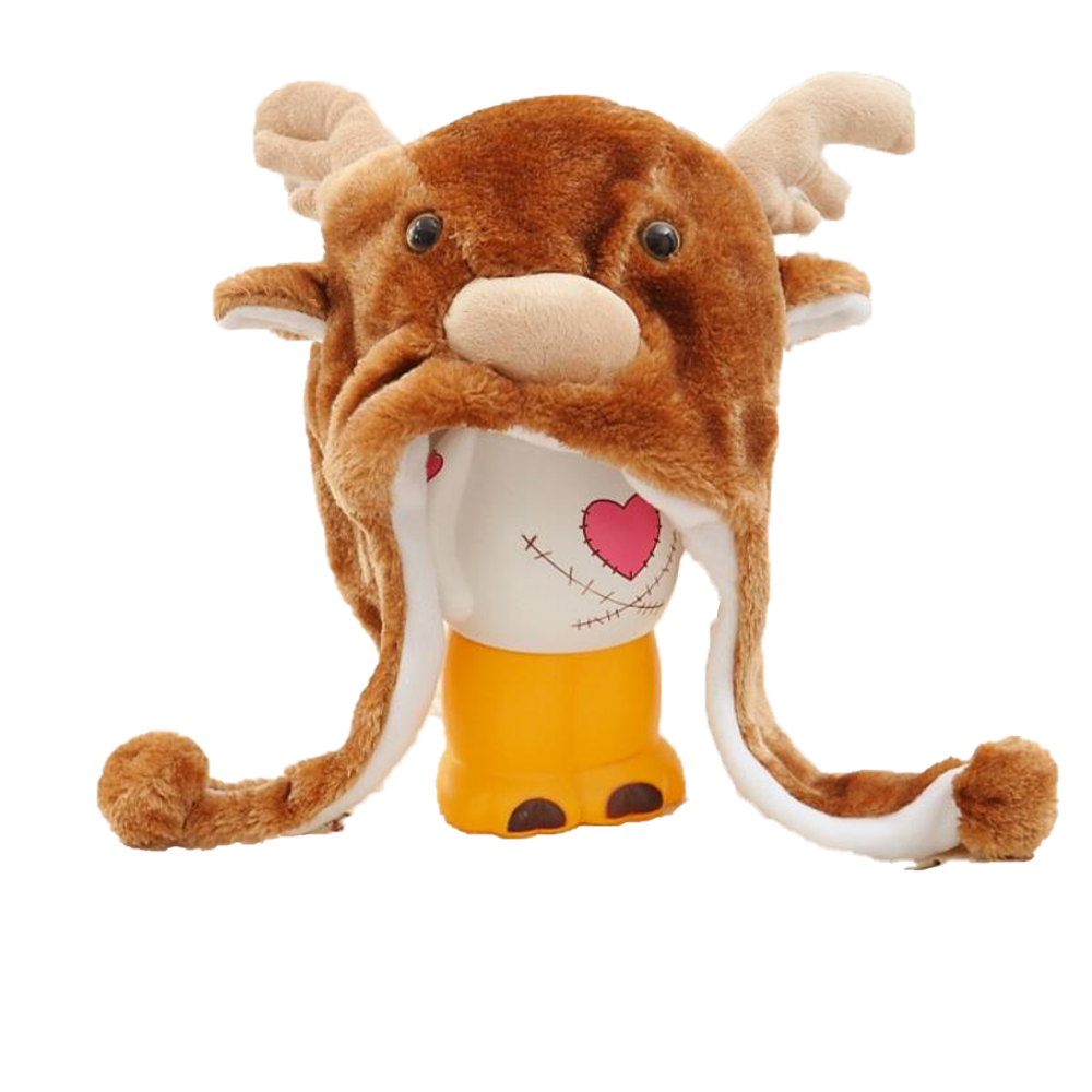 Plush Fur Animal Hat Cute Cartoon Dog Rabbit Cow Panda Winter Warm Cap Party Christmas Halloween Decorations Cosplay Accessories5865427