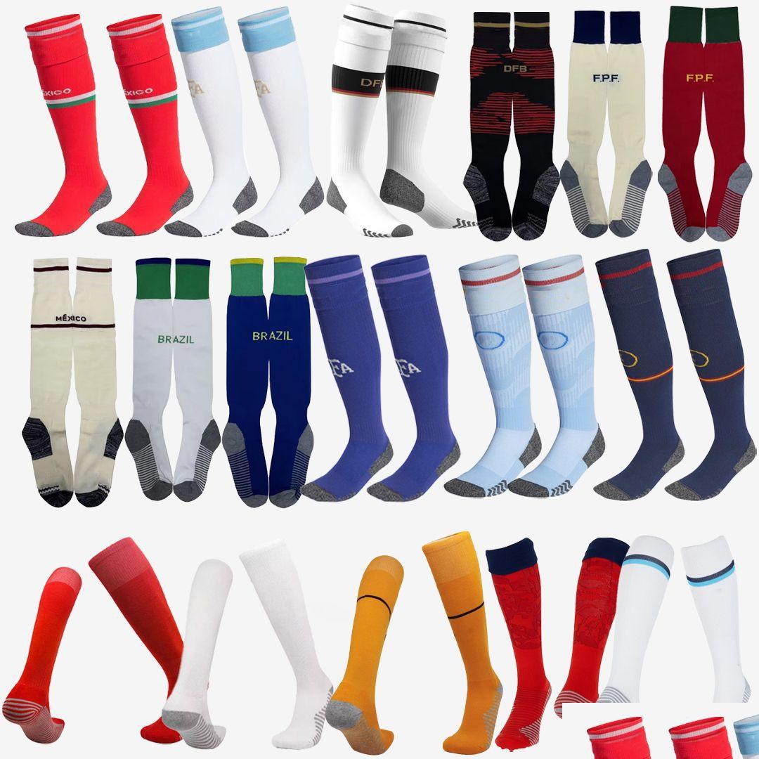 Sports Socks Sports Socks Italy Argentina Adts Italia s National Team Soccer Men Boys 2023 2024 Football Portugal Brazils Englands Mexico Japa Dhhsv S