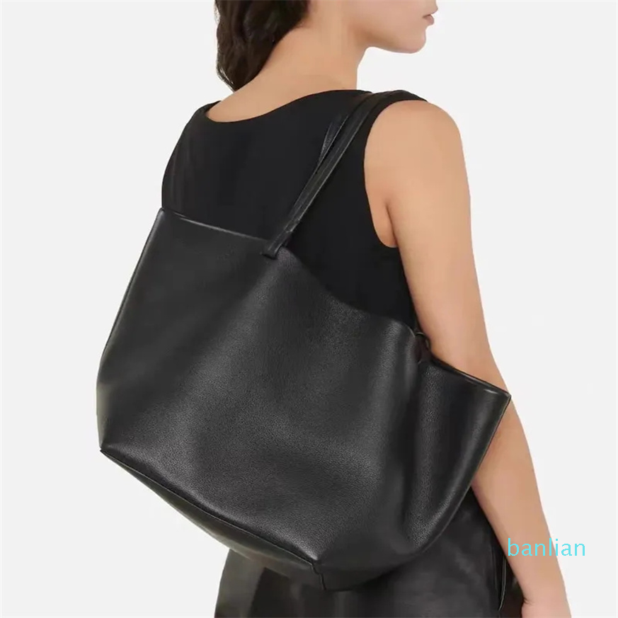 Large Size Cowhide Type Commuting Simple Handbag Single Shoulder the Bag