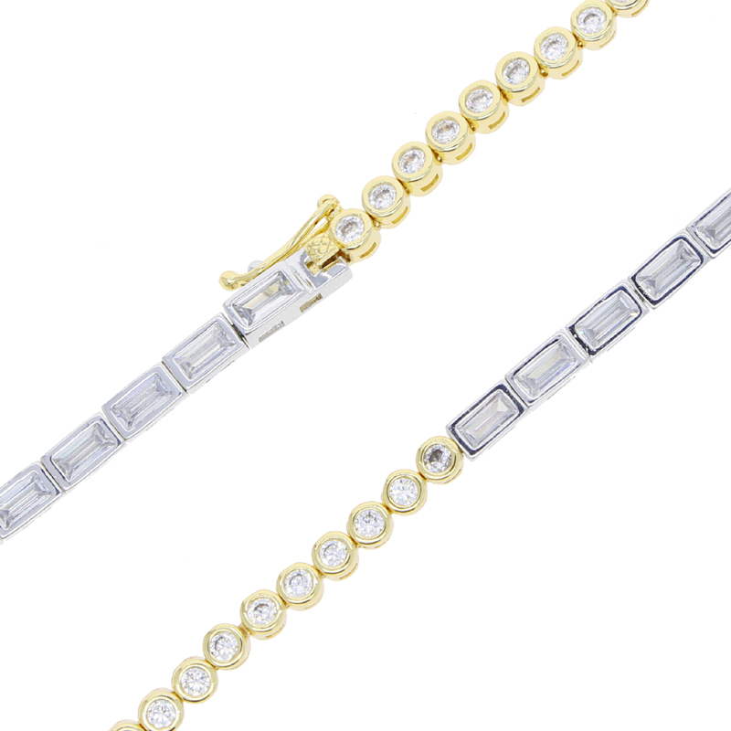 sdzstone New Arrive Square Colorful Rainbow Bracelet Women Men Iced Out Bling Cubic Zirconia Couple Jewelry Gift