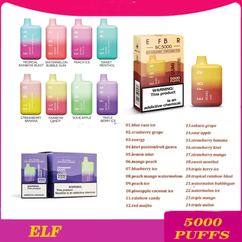 puff 5000 disposable vape Authentic elf Box BC5000 E Cigarette Kit Mesh Coil Disposable Vape 5000 Puffs Rechargeable 650mAh Battery 13ml Prefilled Pods Vapors
puff 5000 disposable vape Authentic elf Box BC5000 E Cigarette Kit Mesh Coil Disposable Vape 5000 Puffs Rechargeable 650mAh Battery 13ml Prefilled Pods Vapors