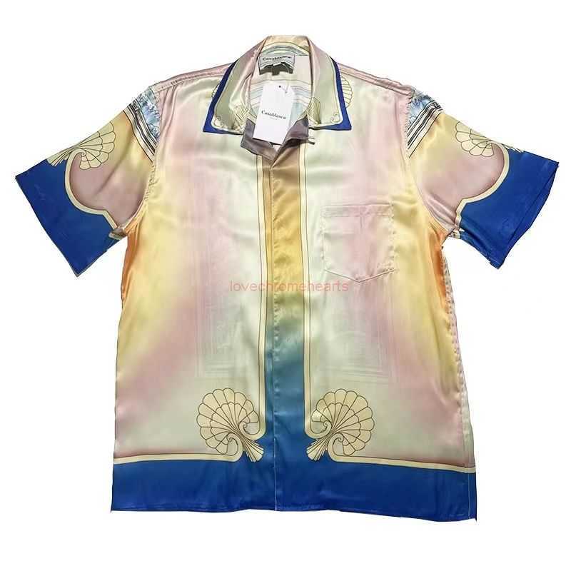 Casa Designer Fashion Clothing Shirts Tracksuits Casablanca Dreamland Beach Gradient Colorful Print Men's Women's Lovers Loose Silk Short Sleeve Shirts, Beige
Casa Designer Fashion Clothing Shirts Tracksuits Casablanca Dreamland Beach Gradient Colorful Print Men's Women's Lovers Loose Silk Short Sleeve Shirts, Beige