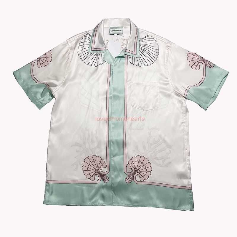 Casa Designer Fashion Clothing Shirts Tracksuits Casablanca 22ss Pink Shell Coral Loose Versatile Silk Short Sleeve Shirt for Men Women, Beige
Casa Designer Fashion Clothing Shirts Tracksuits Casablanca 22ss Pink Shell Coral Loose Versatile Silk Short Sleeve Shirt for Men Women, Beige