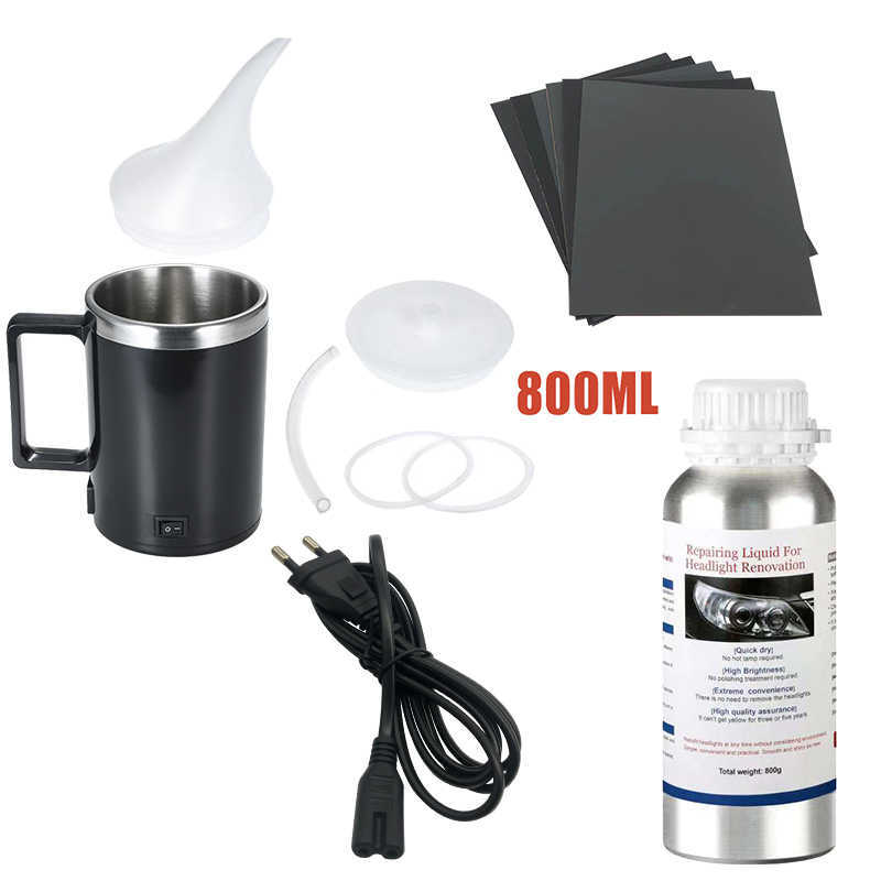 New Car Headlights Renovation Polishing Headlight Restoration Kit Workshop Automotive Care Tool 800ML Liquid Polymer Evaporator