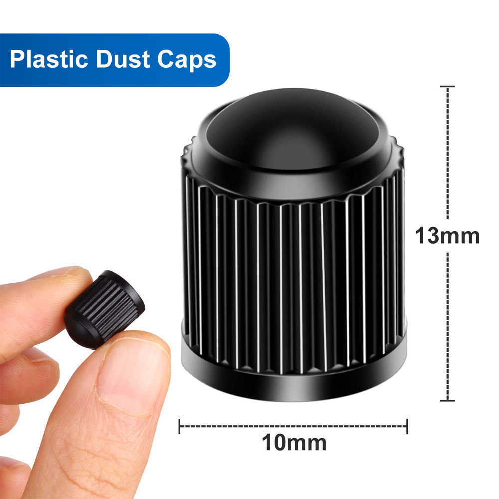 New AUTCOAT Tire Vae Caps with O Rubber Ring Universal Stem Covers for Cars SUVs Bike and Bicycle Trucks Motorcycles