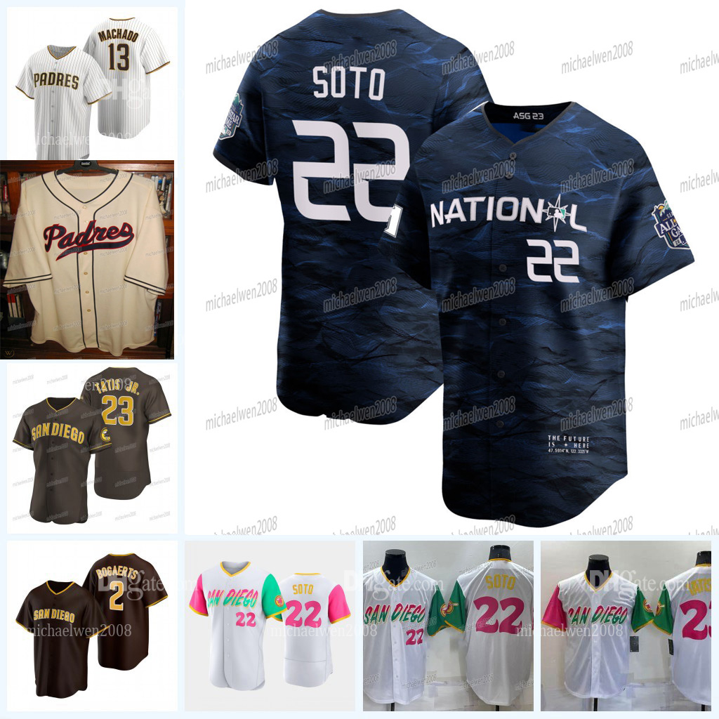22 Juan Soto Padres 2023 All Star Jersey Manny Machado Fernando Tatis Jr. Xander Bogaerts Jake Cronenworth Joe Musgrove Trent Grisham Rougned Odor Josh Hader, Women cool base
22 Juan Soto Padres 2023 All Star Jersey Manny Machado Fernando Tatis Jr. Xander Bogaerts Jake Cronenworth Joe Musgrove Trent Grisham Rougned Odor Josh Hader, Women cool base