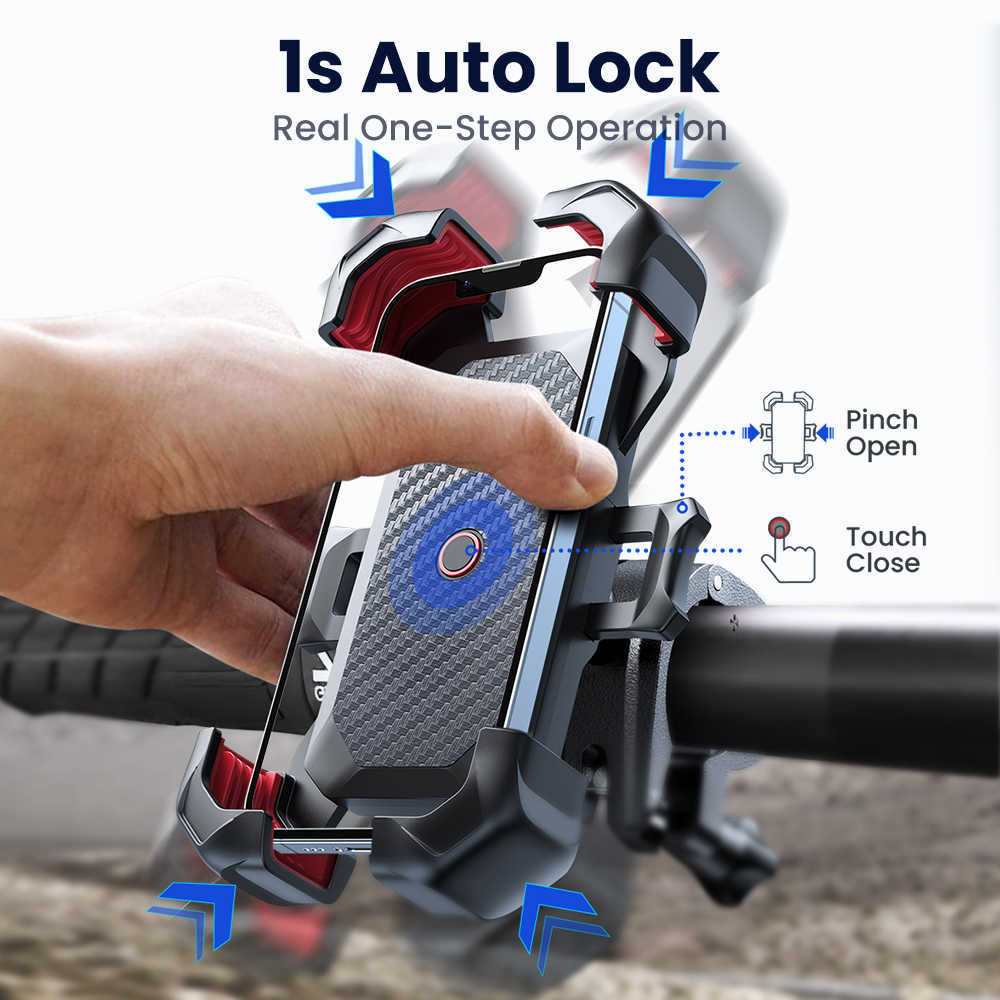 New Joyroom 360 View Universal Bike Bicycle Holder for 4.7-7 inch Mobile Phone Stand Shockproof Bracket GPS Clip