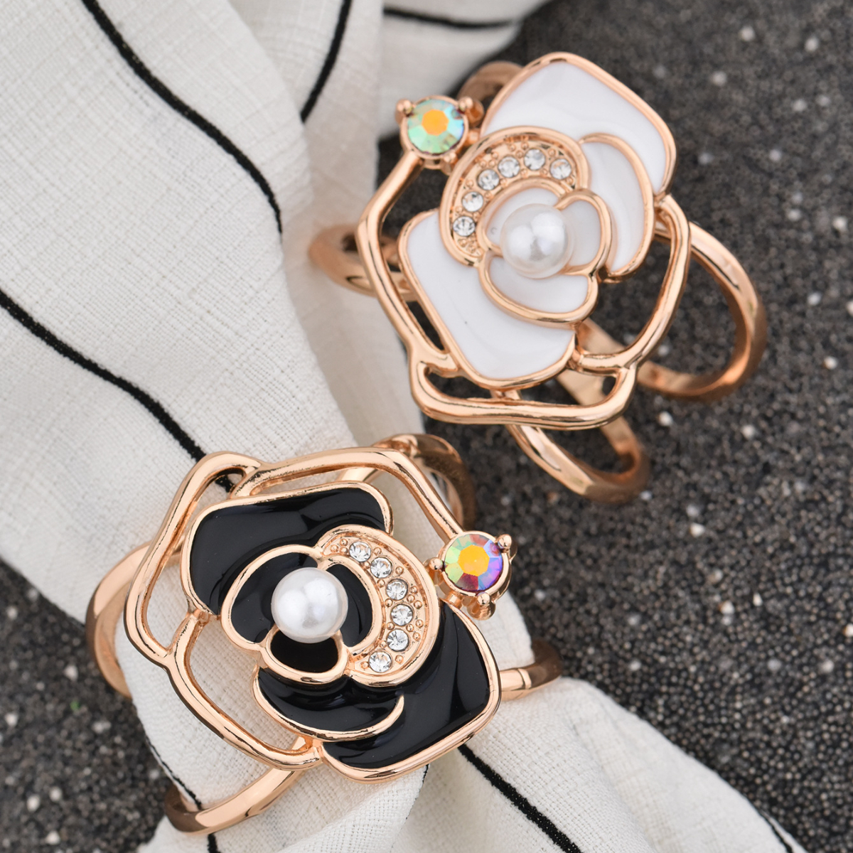 Multi-style Scarf Accessories Woolen Coat Buckle Belt Buckle Version Rose Large Bead Silk Scarf Buckle Ring Square Scarf Clip