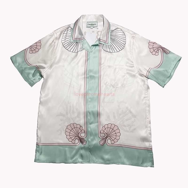 Casa Designer Fashion Clothing Shirts Tracksuits High Quality Casablanca Pink Shell Coral Print Men' Women' Loose Versatile Silk Short Sleeved Shirt, Shipping fee
Casa Designer Fashion Clothing Shirts Tracksuits High Quality Casablanca Pink Shell Coral Print Men' Women' Loose Versatile Silk Short Sleeved Shirt, Shipping fee