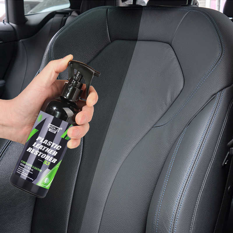 New Restorer Polish Leather Cleaner Spray Back To Black Gloss Hgkj S3 50ml Interior Plastic Renovator Car Accessories