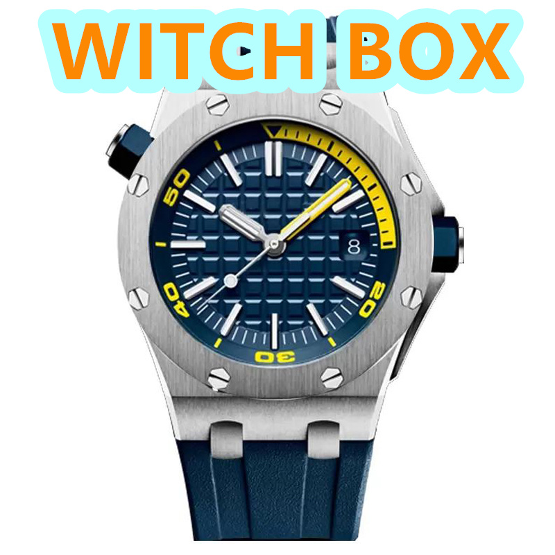mens automatic mechanical watch 41mm all stainless steel swimming watch sapphire luminous watch 2 small plates/3 small plates are VK movement montre de luxe