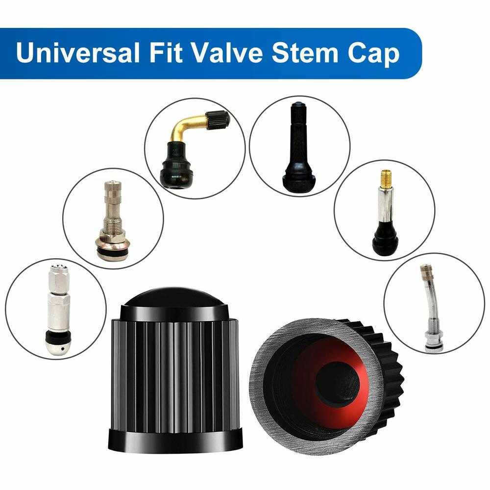 New AUTCOAT Tire Vae Caps with O Rubber Ring Universal Stem Covers for Cars SUVs Bike and Bicycle Trucks Motorcycles