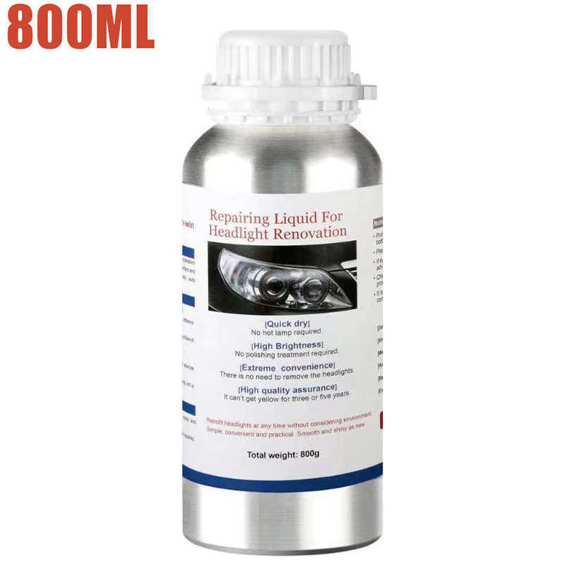 New Car Headlights Renovation Polishing Headlight Restoration Kit Workshop Automotive Care Tool 800ML Liquid Polymer Evaporator
