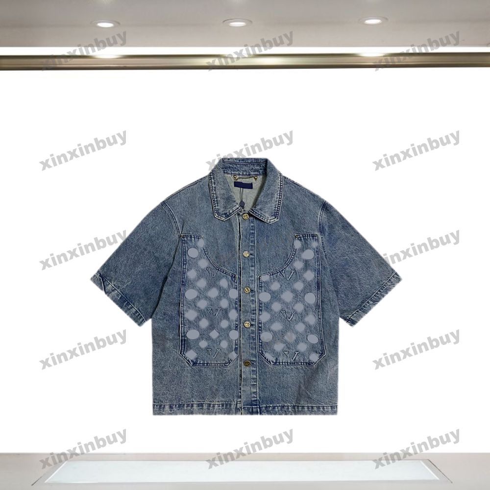 xinxinbuy Men designer Tee t shirt 23ss emboss Letter fabric Denim shirt short sleeve cotton women white black blue S-2XL, Multi
xinxinbuy Men designer Tee t shirt 23ss emboss Letter fabric Denim shirt short sleeve cotton women white black blue S-2XL, Multi