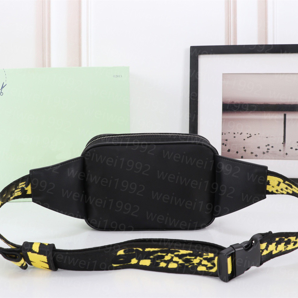23 Brand MINI Men off Yellow canvas belt high white Shoulder Bag camera bag waist bags multi purpose satchel Shoulder Bag Messenger women