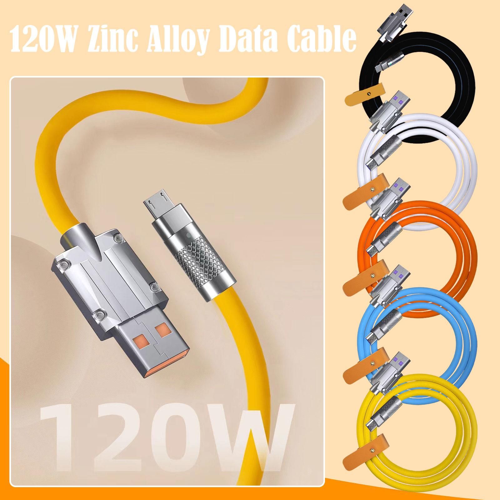 

120w 6A Super Fast Charge PD Type C Liquid Silicone Cable Quick Charge 1M 2M Usb Charger phone Cable for S22 S23, Mixed color