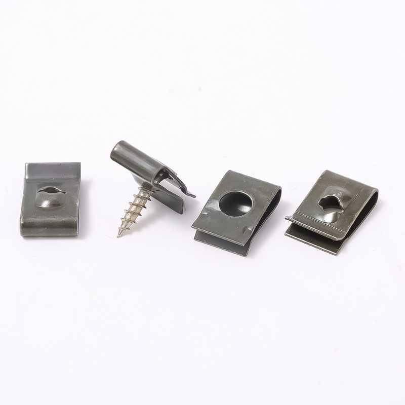 New 10/20/30/40pcs Screw Base U Modification Fastener Metal Fender Bumper Protection Clip Car Interior Accessories