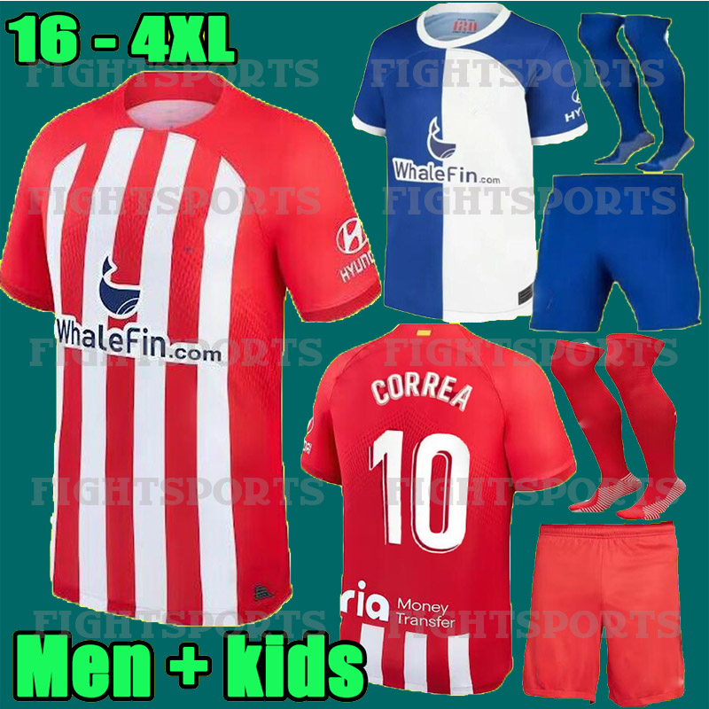 Atletico Madrids soccer jerseys 23 24 120th anniversary JOAO FELIX 2023 2024 M.LLORENTE GRIEZMANN KOKE SAUL Correa LEMAR football shirt men kids kit sets uniforms, Home patch 1
Atletico Madrids soccer jerseys 23 24 120th anniversary JOAO FELIX 2023 2024 M.LLORENTE GRIEZMANN KOKE SAUL Correa LEMAR football shirt men kids kit sets uniforms, Home patch 1