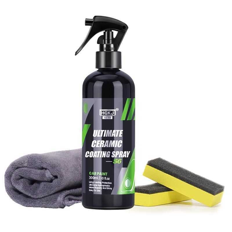 New Ceramic Coating For Auto Paint HGKJ S6 Crystal Wax Spray Nano Hydrophobic Liquid Polymer Oleophobic Anti Rain Car Care