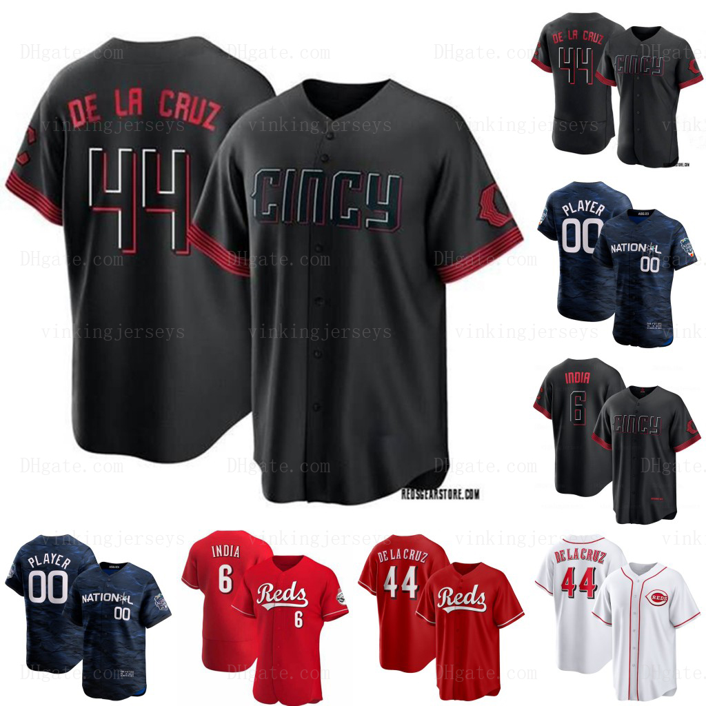 #44 De La Cruz Reds 2023 All Star baseball Jerseys Jonathan India Tyler Stephenson Wil Myers Jonathan India Jake Fraley Stuart Fairchild Kevin Newman Hunter Greene, Coolbase women
#44 De La Cruz Reds 2023 All Star baseball Jerseys Jonathan India Tyler Stephenson Wil Myers Jonathan India Jake Fraley Stuart Fairchild Kevin Newman Hunter Greene, Coolbase women