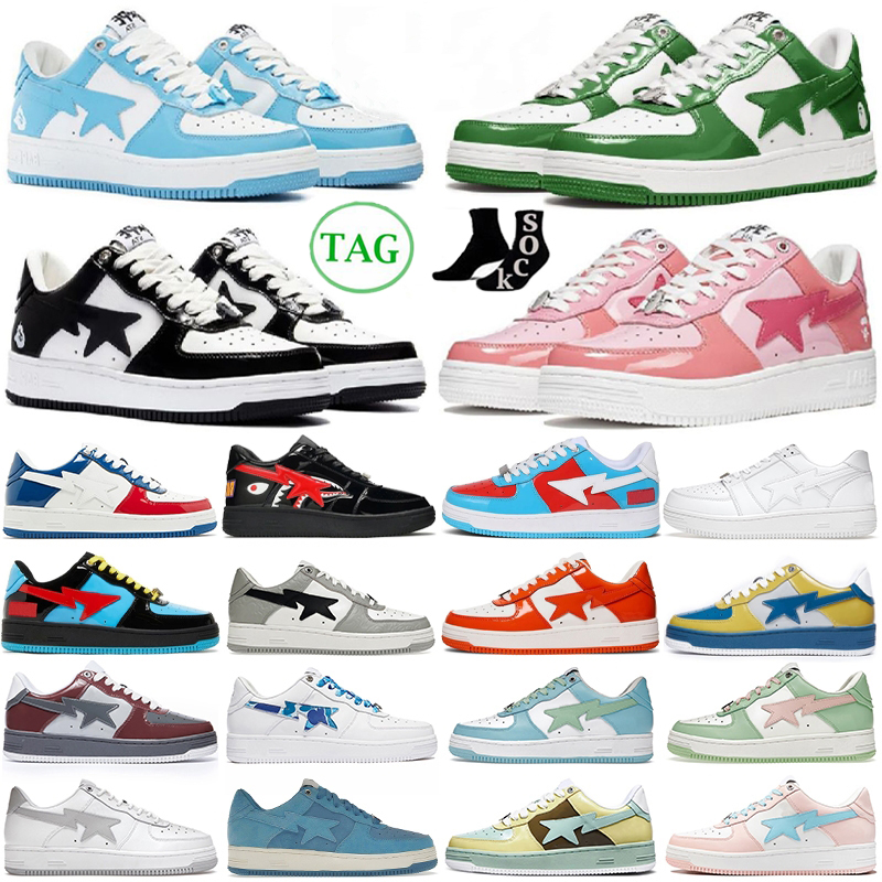 Sta Bapesta SK8 Casual Shoes Bapesta Low Baped for men Sneakers Patent Leather Black White Blue Camouflage Skateboarding jogging Sports
Sta Bapesta SK8 Casual Shoes Bapesta Low Baped for men Sneakers Patent Leather Black White Blue Camouflage Skateboarding jogging Sports