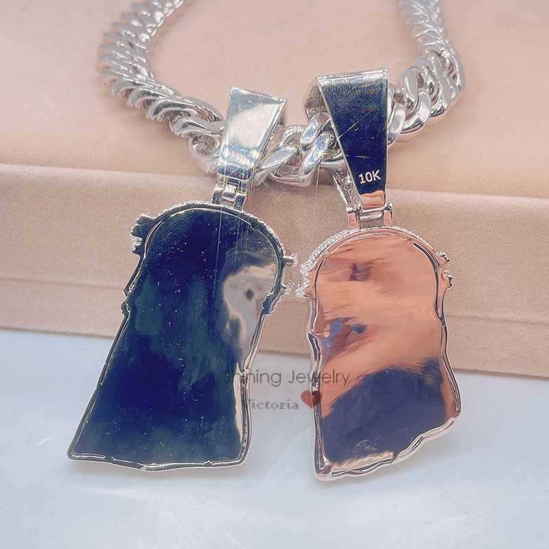 Sterling Silver 925 Iced Out Hip Hop Rapper Jewelry Men Diamond Moissanite Jesus Pendant