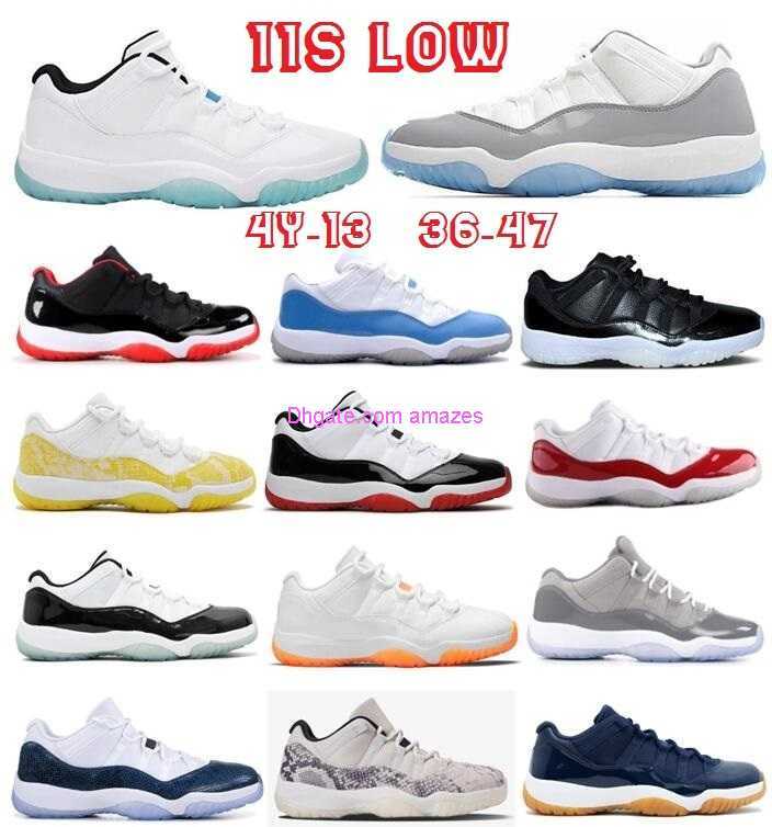 

11s 11 Low Yellow Snakeskin Cherry Basketball Shoes Cement Grey Bred Legend Blue UNC 72-10 Concord Men Women XI Citrus Closing Ceremony Varsity Red Emerald Sneakers, Pure violet