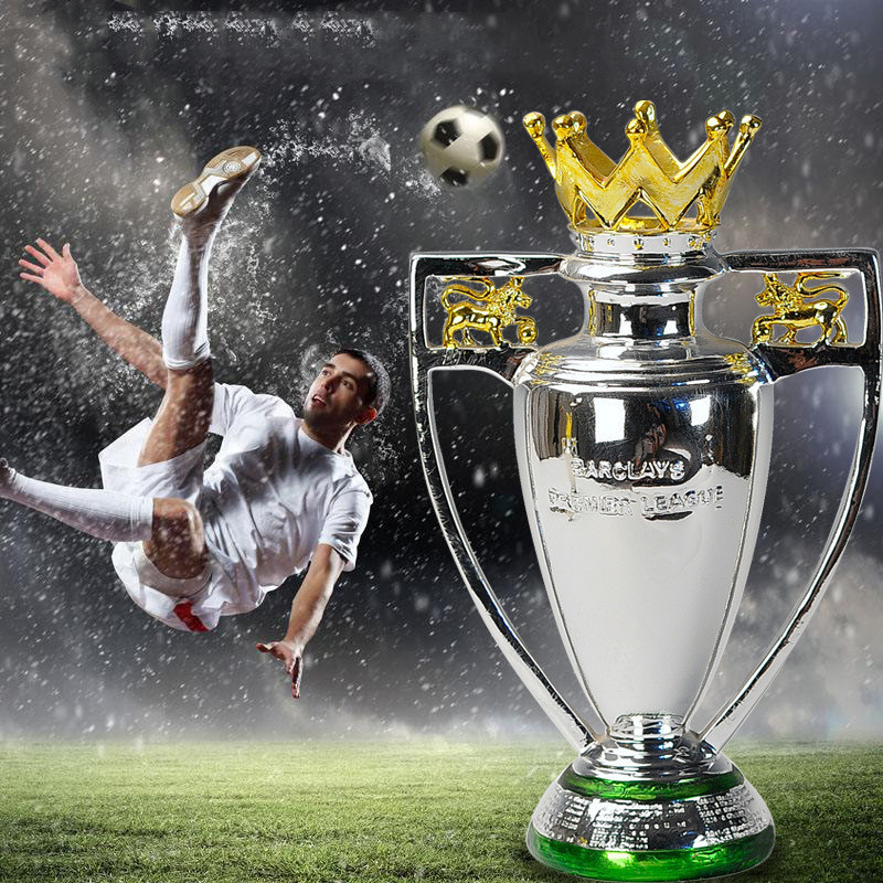 Decorative Objects Figurines Football Trophy Europe Award League Trophy Model Football Cup European Foot Ball Trophy Ornament Soccer Fan Souvenir 2307