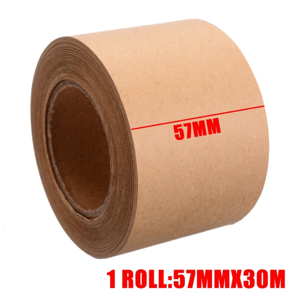 Adhesive Tapes 1 Roll 30m Gummed Kraft Paper Brown Bundled Adhesive Masking Paper Tape for Box Sealing Kraft Paper Tape Packaging Tools 230703
