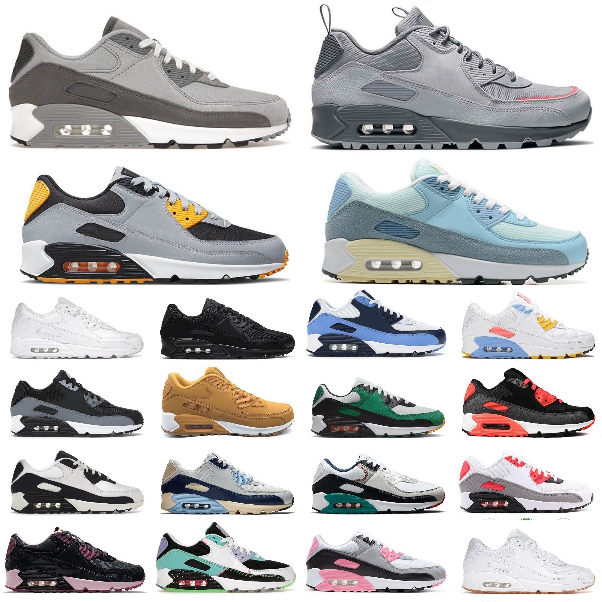 2023 Sports 90 Sneakers OG Running shoes 90s Men Classic Triple Mesh Black white Woman Trainer Laser Blue Designer Breathable maxs Outdoor Walking EUR 36-45