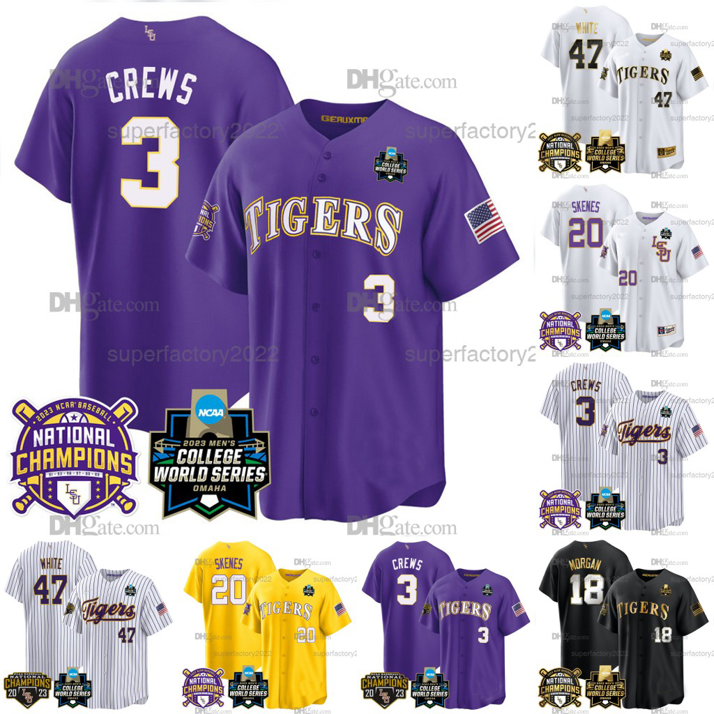 LSU Tigers 2023 World Series Championship Jersey Dylan Crews Brayden Jobert Tre Morgan Alex Bregman White Jake Fraley Gavin Dugas Kevin Gausman Collier Cranford, Gray with championship
LSU Tigers 2023 World Series Championship Jersey Dylan Crews Brayden Jobert Tre Morgan Alex Bregman White Jake Fraley Gavin Dugas Kevin Gausman Collier Cranford, Gray with championship