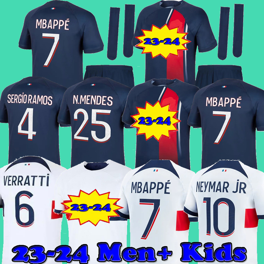 MBAPPE HAKIMI soccer jersey Vitinha N.Mendes 22 23 24 Maillots de football 2023 2024 MARQUINHOS VERRATTI men kids kit shirt uniforms HOMME ENFANT Fabian Sanches, Kids 22 23 third with socks
MBAPPE HAKIMI soccer jersey Vitinha N.Mendes 22 23 24 Maillots de football 2023 2024 MARQUINHOS VERRATTI men kids kit shirt uniforms HOMME ENFANT Fabian Sanches, Kids 22 23 third with socks