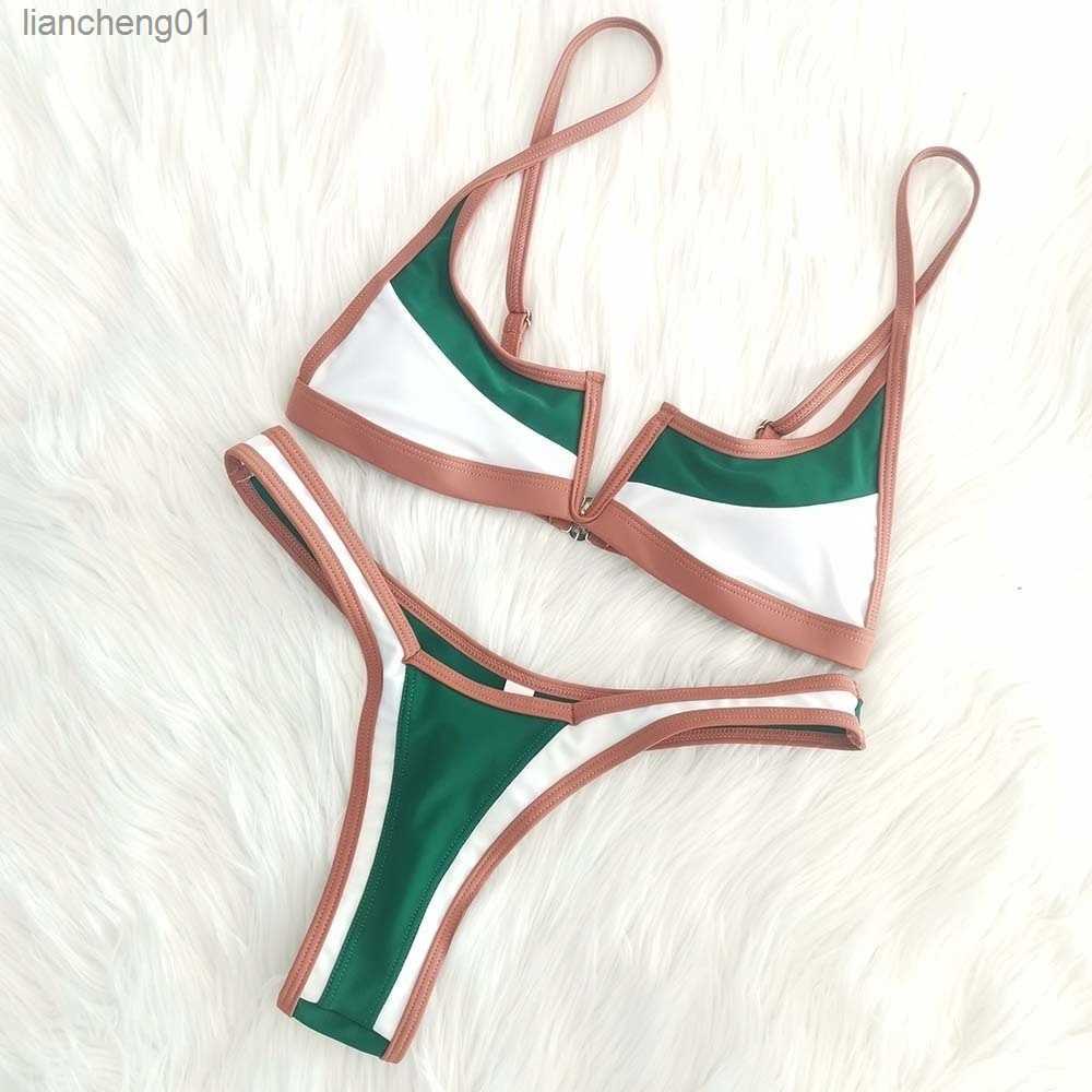 Retro Bikini Thong Brazilian Sexy Swimwear Women Patchwork Vintage Swimsuit Hot Summer Micro V-bar Green Bathing Suit Biquini XS L230619, Black
Retro Bikini Thong Brazilian Sexy Swimwear Women Patchwork Vintage Swimsuit Hot Summer Micro V-bar Green Bathing Suit Biquini XS L230619, Black